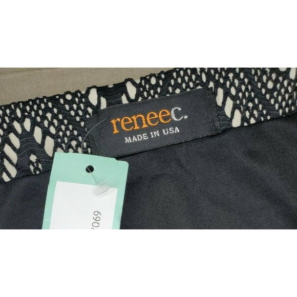 Renee C Stitch Fit Elvira Lace Pencil Black Large U.S.A Made Skirt Poly/Spandex - Picture 10 of 12